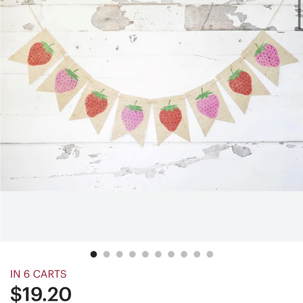 Strawberry first birthday decorations